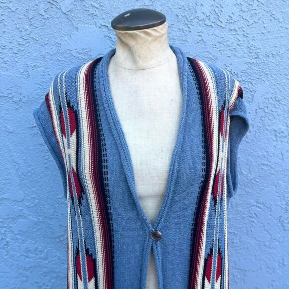 Chap Sweater Long Cardigan Vest - Picture 2 of 8